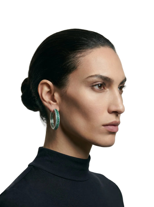 Pavé Halo Hoops