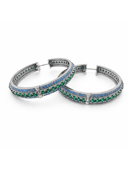 Pavé Halo Hoops