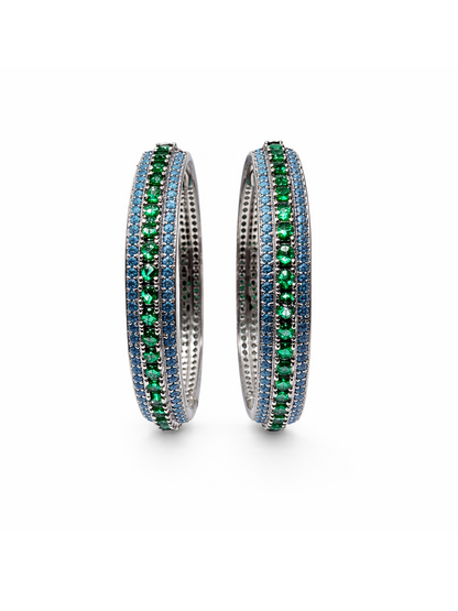 Pavé Halo Hoops