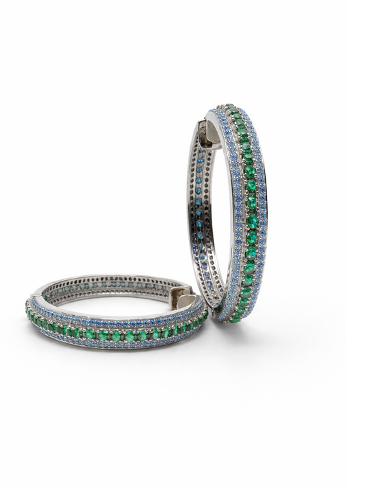 Pavé Halo Hoops