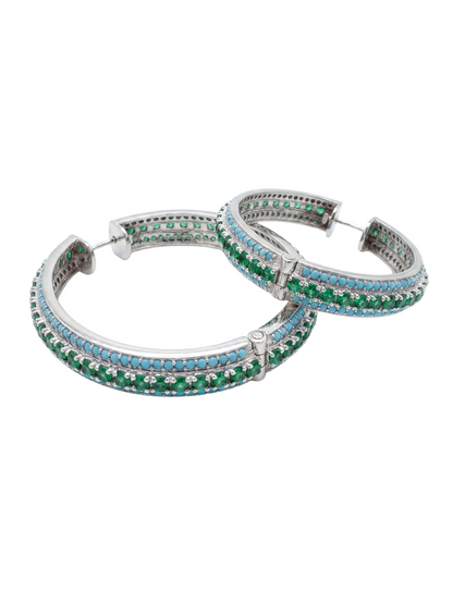 Pavé Halo Hoops