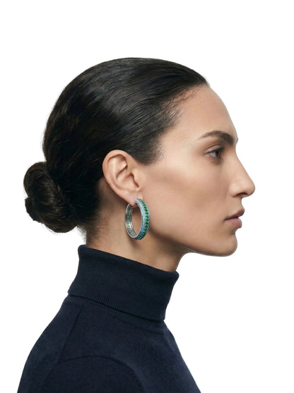 Pavé Halo Hoops